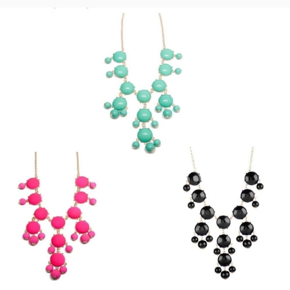 Stunning Bubble Necklace-Teal and Gold - Picture 2 of 2